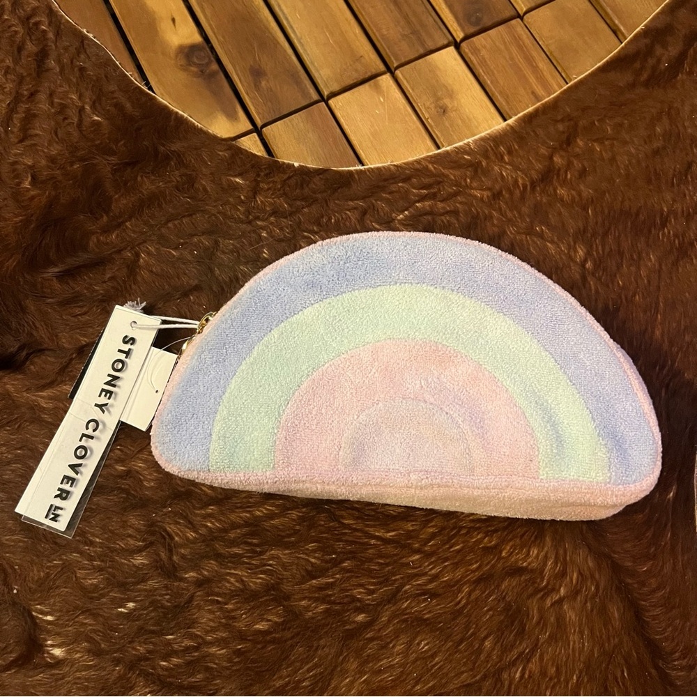NWT Stoney clover lane terry cloth rainbow pouch
